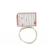Bague Rectangle en Argent 925 et Verre Feuilleté Rouge