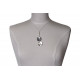 Collier Argent 925 2 Nénuphars en Argent et Argent Brossé