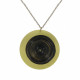 Collier Disque en Laiton et Pâte de Verre - Classics
