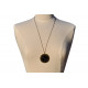 Collier Disque en Laiton et Pâte de Verre - Classics