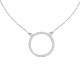 Collier Argent 925 Rhodié Cercle de Strass