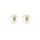 Boucles d'Oreilles Clou d'Argent 925 et Perle de Culture Blanche 8-9 mm