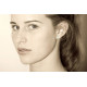 Boucles d'Oreilles Clou d'Argent 925 et Perle de Culture Blanche 8-9 mm
