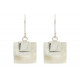Boucles d'Oreilles Argent 925 et Carré de Nacre
