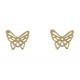 Boucles d'Oreilles Papillon Ajouré en Plaqué Or