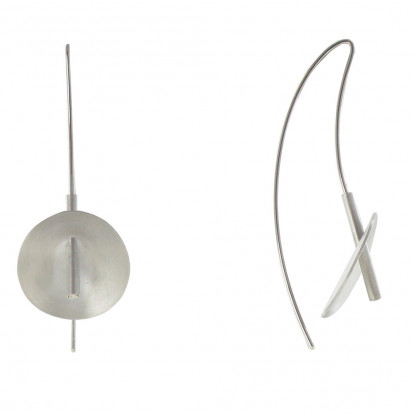 Boucles d'Oreilles Nénuphars Inversés en Argent 925