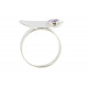Bague Argent 925 Martelée et son Améthyste Ovale