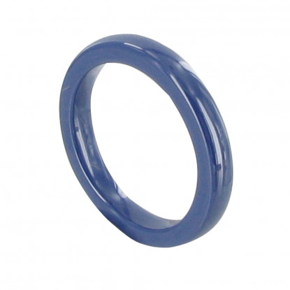 Bague Anneau de Céramique Bleue - 3mm