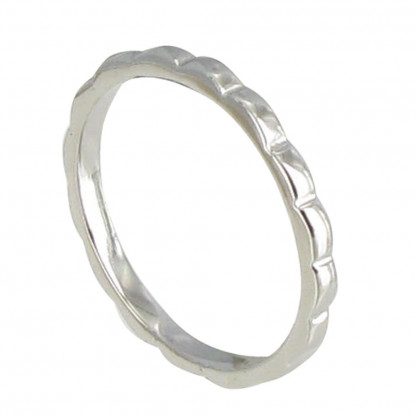 Bague Argent 925 Anneau de Vagues