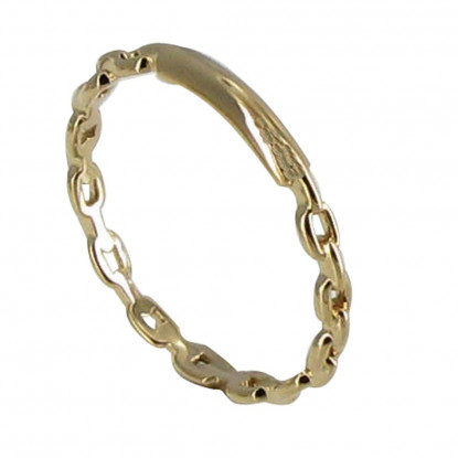 Petite Bague Plaqué Or Gourmette