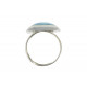 Bague Argent 925 Carré et Larimar Dominicain