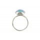Bague Argent 925 Demi Sphère de Larimar