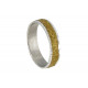 Bague Argent 925 Paillettes Or