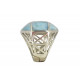 Bague Joyau Argent 925 et Quadrillé de Larimar