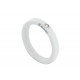 Bague Diamant Blanc Résine Blanche et Argent 925