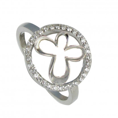 Bague Argent 925 Papillon de Lune et strass