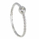 Bague Argent 925 Anneau de Billes et strass Cristal