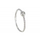 Bague Argent 925 Anneau de Billes et strass Cristal