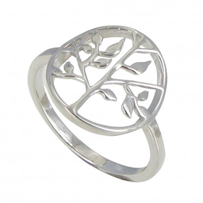 Bague Argent 925 Rhodié Arbre de Vie