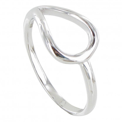 Bague Argent 925 Goutte Evidée