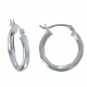 Boucles d'Oreilles Argent 925 Petites Créoles Rondes 2cm