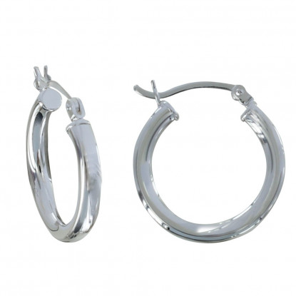 Boucles d'Oreilles Argent 925 Petites Créoles Rondes 2cm