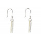 Boucles d'Oreilles Argent 925 Cercle de Nacre Ivoire et Arabesque
