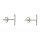 Boucles d'Oreilles Argent 925 Rhodié Puces Infini