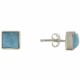 Boucles d'Oreilles Argent 925 Carré de Larimar