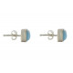 Boucles d'Oreilles Argent 925 Carré de Larimar