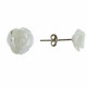 Boucles d'Oreilles Argent Rose de Nacre