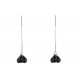 Boucles d'Oreilles Argent 925 3 Gouttes Facettées d'Onyx Noir