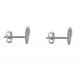 Boucles d'Oreilles Argent 925 Papillon Ajouré et Strass