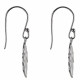 Boucles d'Oreilles Argent Rhodié Petite Plume