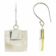 Boucles d'Oreilles Argent et Carré de Nacre