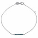 Bracelet Argent Rhodié Flèche et Points Bleus