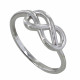 Bague Argent Rhodié Noeud Marin