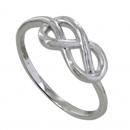 Bague Argent Rhodié Noeud Marin