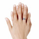 Bague Argent Pavé Carré d'Agate Blanche