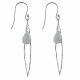 Boucles d'Oreilles Argent Nuage et Goutte d'Agate Blanche Facettée