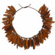 Collier Flamme en Tagua Orange