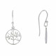 Boucles d'Oreilles Argent 925 Rhodié Arbre de Vie