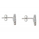 Boucles d'Oreilles Argent 925 Marguerite et Strass