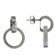 Boucles d'Oreilles Argent Deux Anneaux 