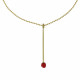 PHOTO A VE Collier Laiton Allumette Rouge