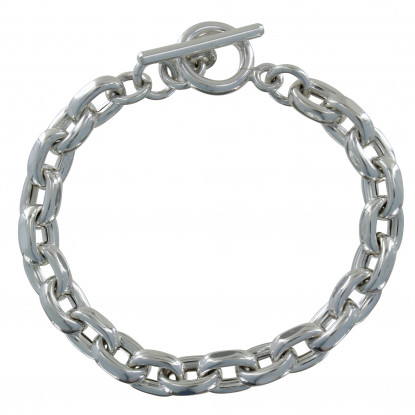 Bracelet Argent Gourmette Maillons Larges