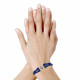 Bracelet Femme Argent Double Ancre et Galuchat Colors