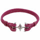 Bracelet Femme Argent Double Ancre et Galuchat Colors