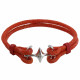 Bracelet Femme Argent Double Ancre et Galuchat Colors
