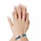 Bracelet Femme Argent Double Ancre et Galuchat Colors